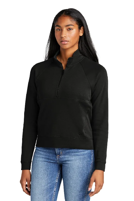 Buy More, Save More New Era Womens STS 1/4 Zip Sweatshirt w/ Pouch Pocket - Black