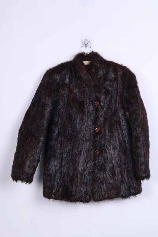 Amazing Deals Womens M Jacket Authentic Nutria Fur Brown Boho Vintage