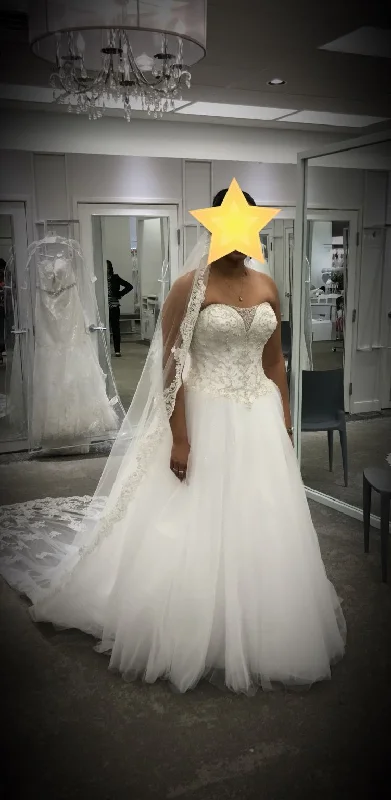 Steals and Deals David's Bridal Beaded Illusion Tulle Ball Gown/V3849