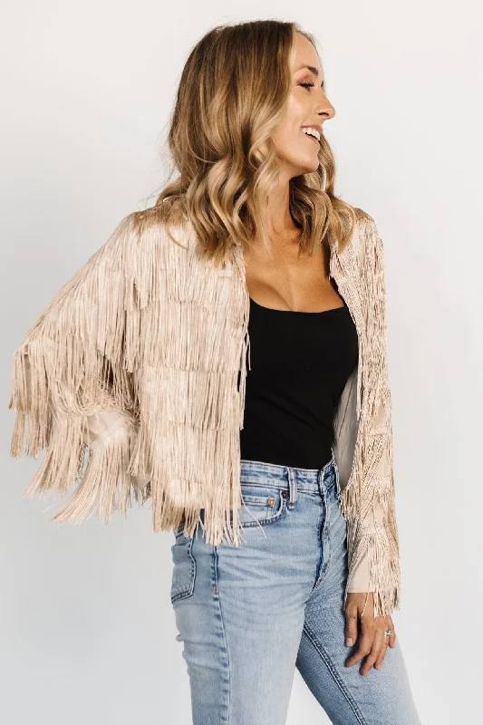 Price Drop Sheridan Fringe Jacket | Champagne