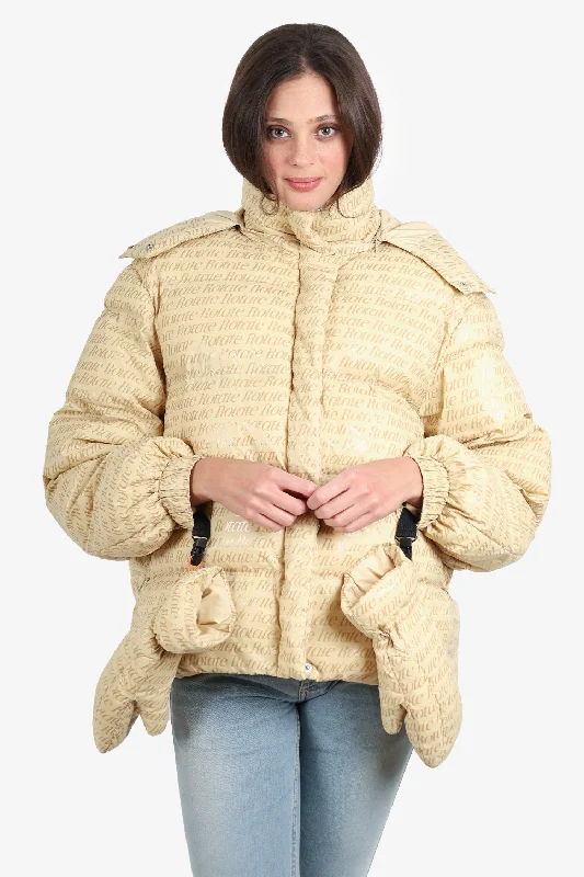 Stock Up and Save Birger Christensen Yellow Puffer Coat with Detachable Mittens Size M