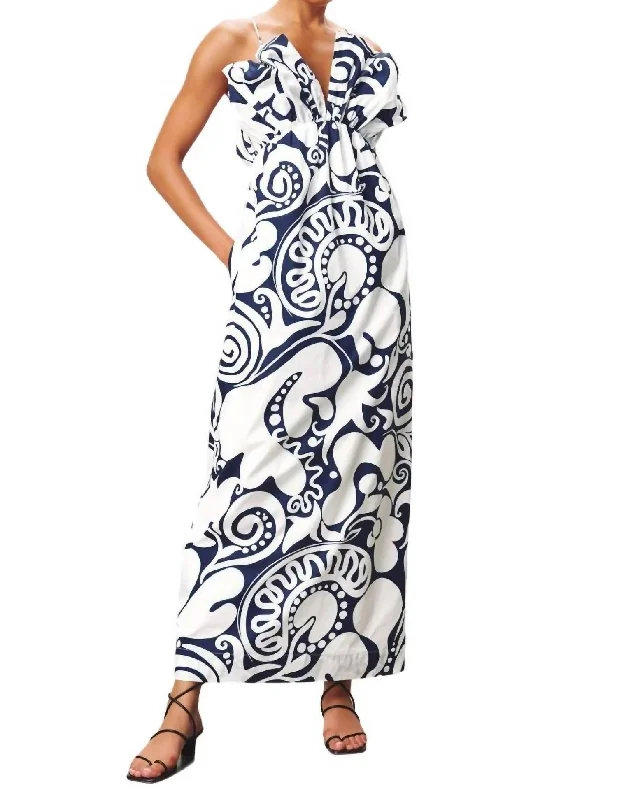 Big Discounts Raquel Dress In Navy/white