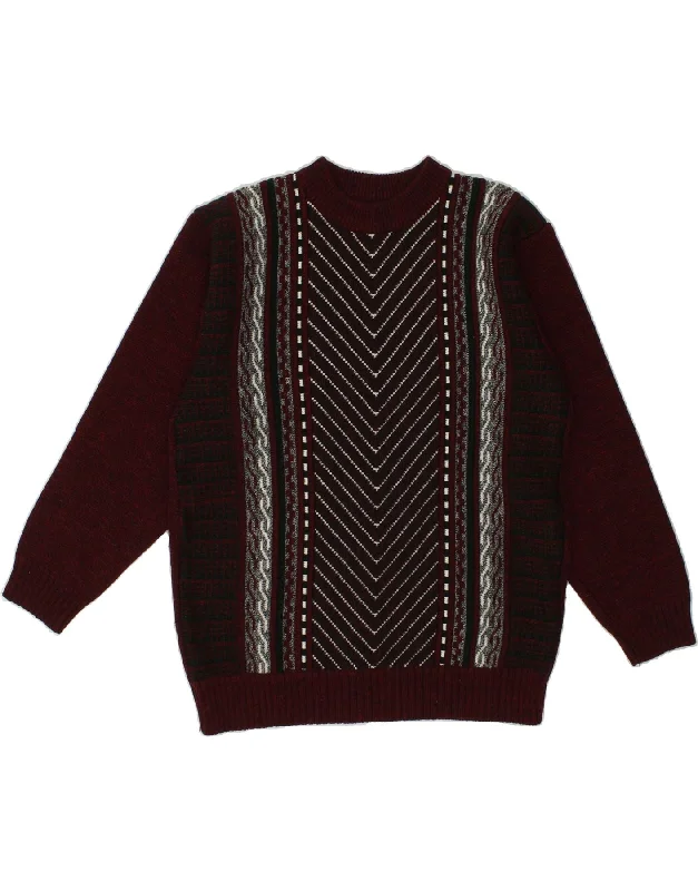 Blowout Deals VINTAGE Womens Crew Neck Jumper Sweater UK 16 Large Burgundy Fair Isle Blowout Deals VINTAGE Womens Crew Neck Jumper Sweater UK 16 Large Burgundy Fair Isle