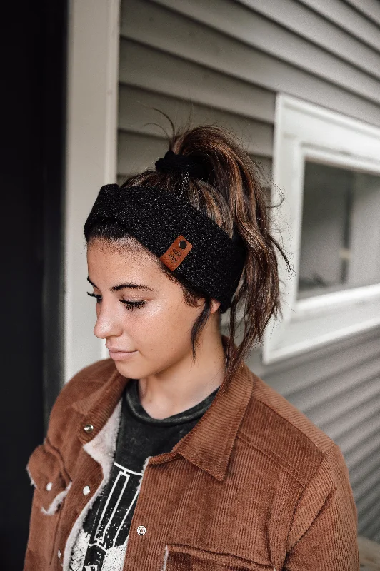 Act Now Women's Wanderlust Knit Headband - Dk Grey Heather