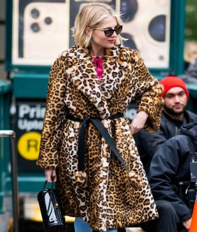 Bargain Prices The Politician Lucy Boynton Leopard Print Coat
