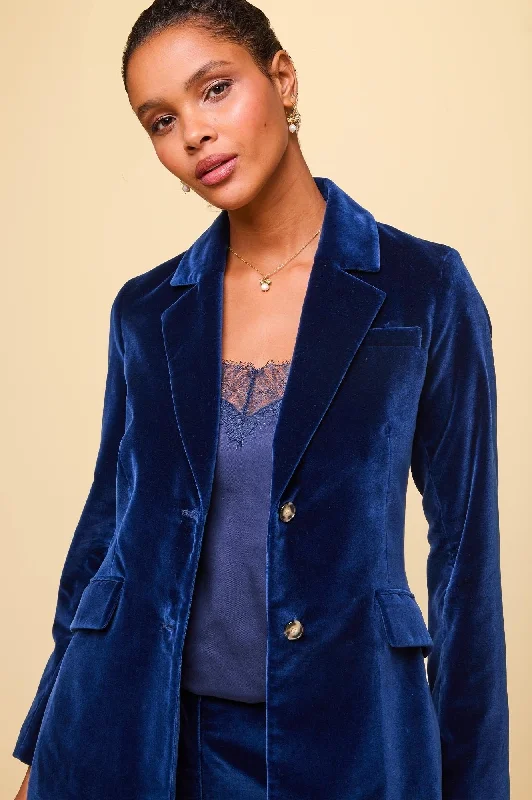Blowout Sale Nala Velvet Blazer | Midnight