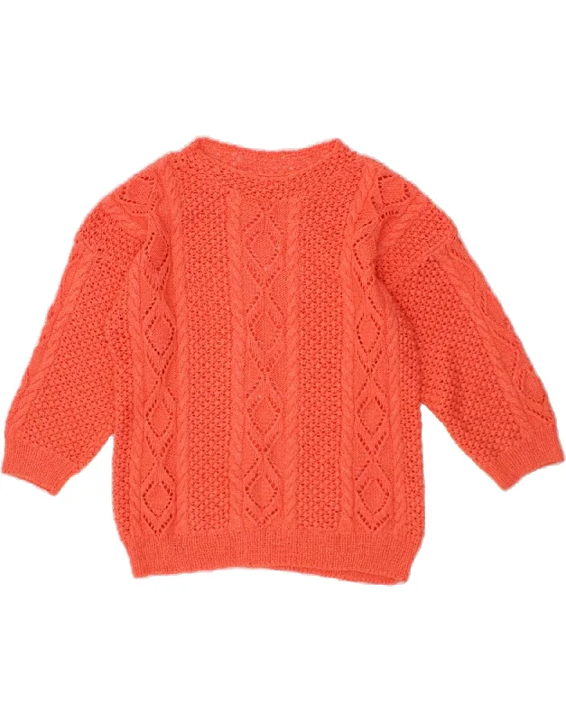 Super Bargain VINTAGE Womens Boat Neck Jumper Sweater UK 14 Medium Pink