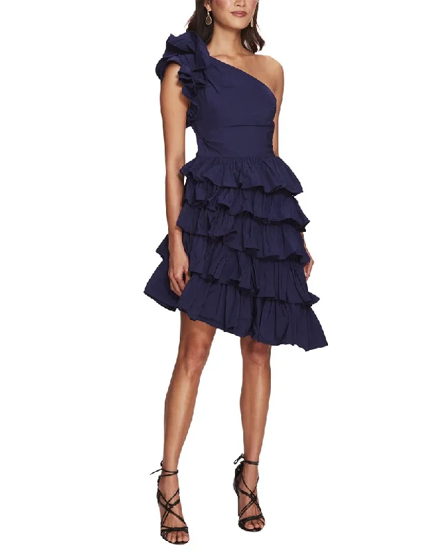 Deep Discounts Marchesa Notte One-Shoulder Mini Dress