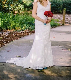 Don't Wait David's Bridal All Over Beaded Lace Trumpet Gown Style: T9612