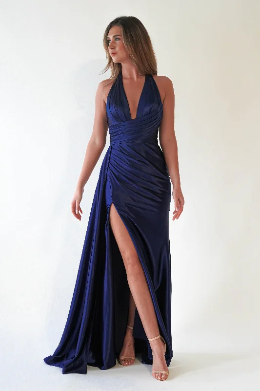 Anniversary Sale Daniella Halterneck Gown | Navy