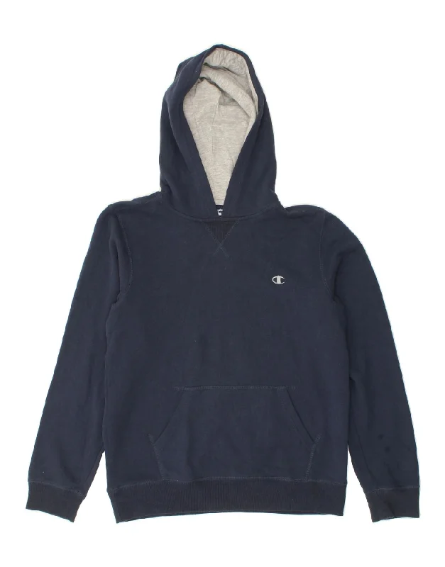 Savings Galore CHAMPION Womens Hoodie Jumper UK 18 XL Navy Blue Cotton